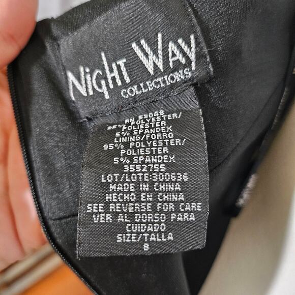 Night Way Collections Vintage Black Jeweled Long Dress - Picture 8 of 9